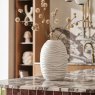 Gallery Direct Accessories - Andorra Handblown Carved Glass Vase White Large