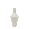 Gallery Direct Accessories - Zahara Ribbed Cast Metal Vase Parchment H380mm