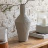 Gallery Direct Accessories - Zahara Ribbed Cast Metal Vase Parchment H380mm