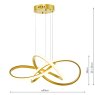 Dar Lighting Dar Fusion - Pendant Satin Gold LED