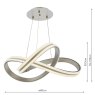 Dar Lighting Dar Gavino - Brushed Silver Pendant LED