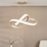 Dar Lighting Dar Gavino - Brushed Silver Pendant LED