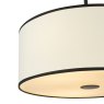 Dar Lighting Dar Jemima - 3 Light Pendant White and Matt Black With Shade