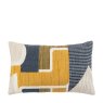 Gallery Direct Cushions - Quinn Jacquard (Ochre & Navy)