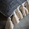 Gallery Direct Cushions - Woven Cushion with Tassels (Black)