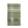 Throws - Check Faux Mohair Olive