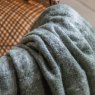 Gallery Direct Throws - Check Faux Mohair Olive