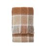 Gallery Direct Throws - Check Faux Mohair Rust