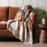 Gallery Direct Throws - Check Faux Mohair Rust