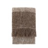 Gallery Direct Throws - Faux Mohair Fringe (Brown & Natural)