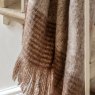 Gallery Direct Throws - Faux Mohair Fringe (Brown & Natural)
