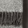 Gallery Direct Throws - Herringbone Faux Mohair (Grey)