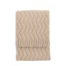 Gallery Direct Throws - Herringbone Woven Knit (Natural)