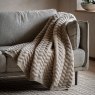 Gallery Direct Throws - Herringbone Woven Knit (Natural)
