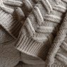 Gallery Direct Throws - Herringbone Woven Knit (Natural)