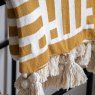 Gallery Direct Throws - Merton Knitted Tassel (Ochre)