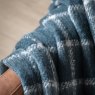 Gallery Direct Throws - Poly Faux Mohair Check (Blue)