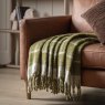 Gallery Direct Throws - Poly Faux Mohair Check (Green)