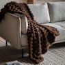 Gallery Direct Throw - Ribbed Faux Fur Chocolate