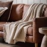 Gallery Direct Throws - Side Fringe Cream Throw