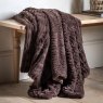 Gallery Direct Throws - Textured Rabbit Faux Fur (Brown)