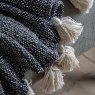 Gallery Direct Throws - Woven Throw with Tassels (Black)
