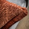 Gallery Direct Cushions - Terracota Cut Velvet Fringe