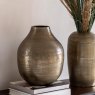 Gallery Direct Accessories - Zahara Hammered Metal Vase Antique Brass