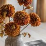 Gallery Direct Faux Flowers - Faux Stem Dahlia Burnt Orange (6pk)
