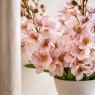 Gallery Direct Faux Flowers - Vintage Hollyhock Floral Stem Tall Pink (12pk)