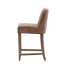 Gallery Direct Tarnby - Bar Stool Brown Leather (pair of stools)