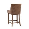 Gallery Direct Tarnby - Bar Stool Brown Leather (pair of stools)