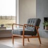 Gallery Direct Humber - Armchair (Dark Grey Linen)