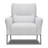 VIOLINO (UK) LTD Galway - White Fabric Accent Chair