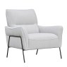 VIOLINO (UK) LTD Galway - White Fabric Accent Chair