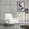 VIOLINO (UK) LTD Galway - White Fabric Accent Chair