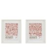 William Morris - Stamp Red Framed Art Set of 2