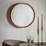 Gallery Direct Mirrors - Cedar Round Mirror Oak Small