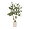 Gallery Direct Faux Plants - Faux Olive Tree in White Pot