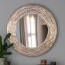 Gallery Direct Mirrors - Cresta Round Mirror Champagne