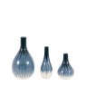 Accessories- Orro Blue Organic Fade Ceramic Vase Set of 3