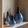 Gallery Direct Accessories- Orro Blue Organic Fade Ceramic Vase Set of 3