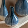 Gallery Direct Accessories- Orro Blue Organic Fade Ceramic Vase Set of 3