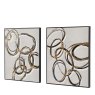 Gallery Direct Bold as Gold - Framed Canvas Set of 2