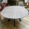 Furniture Link Prescot - Round Grey Extending Dining Table (120x160cm)