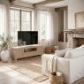 Global Home Group Providence (White Wash) - TV Unit (190 cm)