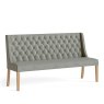 Global Home Group Providence (White Wash) - Grey Button Back Sofa