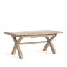 Global Home Group Normandy White Wash - Cross Leg Extending Dining Table