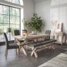 Global Home Group Providence (White Wash) - Charcoal Cushion for Cross Bench