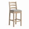 Global Home Group Providence (White Wash) - Beige Cushion For Bar Stool